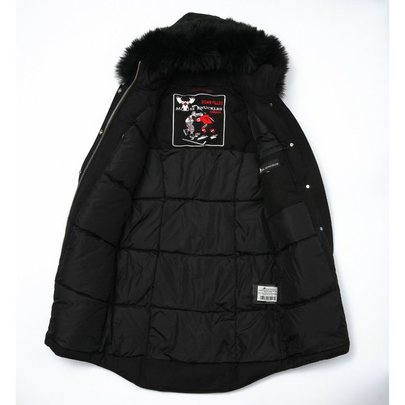 Moose Knuckles Shearling Stirling Black Parka - Picture 3 of 6